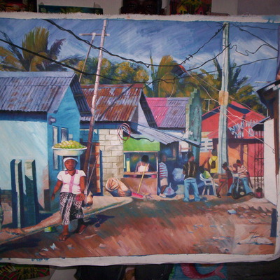 Batey in the dominican republic painting by wendy