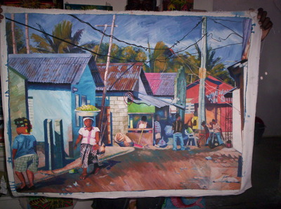 Batey in the dominican republic painting by wendy