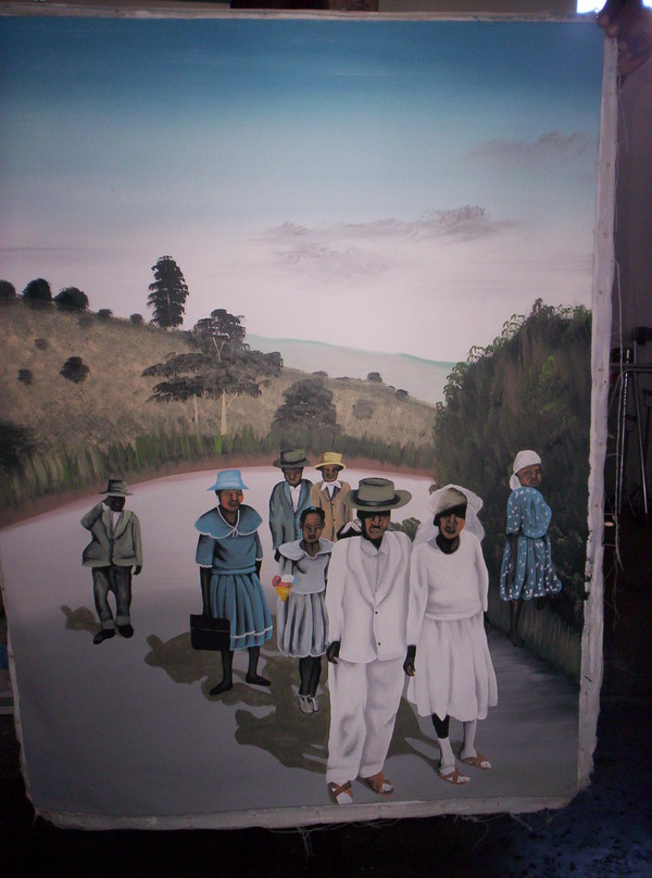 Haitian Wedding Painting by Wendy