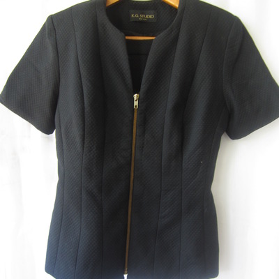 Vintage designer-kg studio ny black zip prim sportscut jacket 