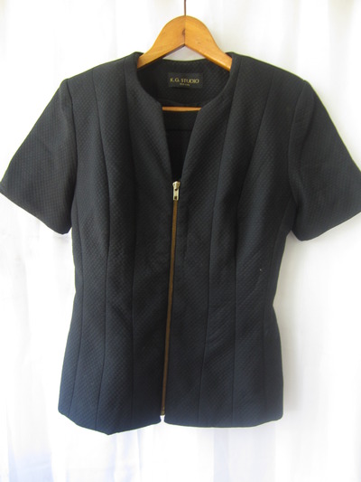 Vintage designer-kg studio ny black zip prim sportscut jacket 
