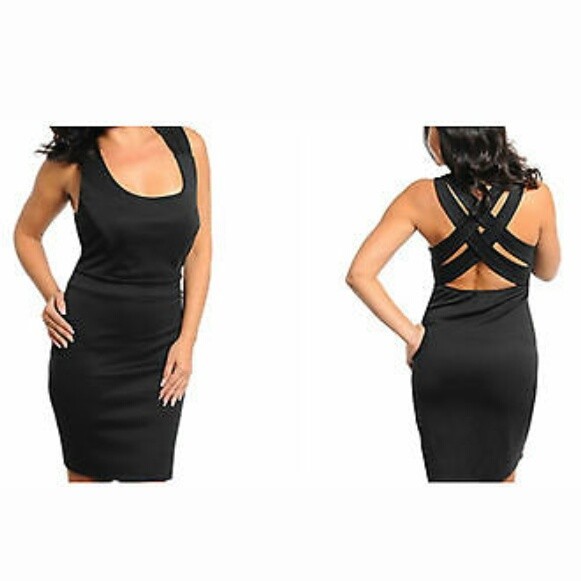 Sexy Black Criss Cross Dress