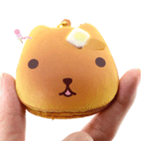 Rare* Kapibarasan Pancake (Buttered Honey) Squishy (licensed) <Original Version 1 Kapibarasan Cafe Tags> - Thumbnail 3