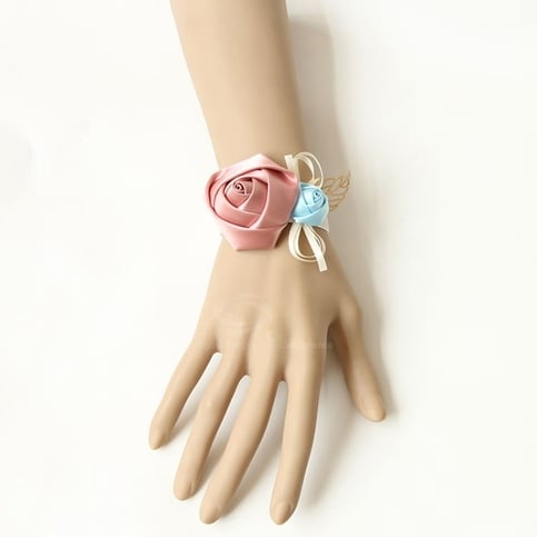 Rose and Gold leaf clasp Bracelet