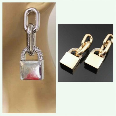  chain lock earrings 