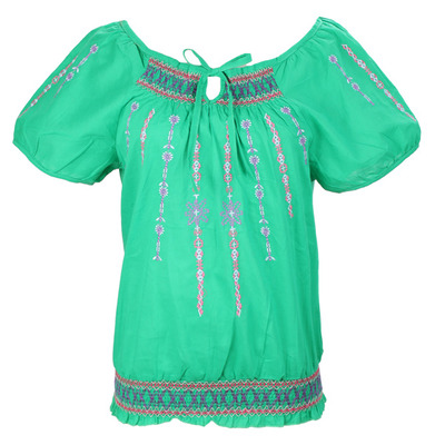 Short sleeve elastic waist t-shirt