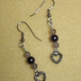 Open Heart Purple Earrings-1