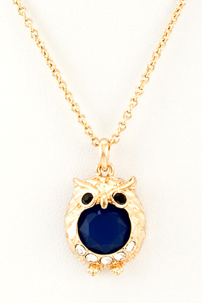 Hooting Owl Stone Necklace