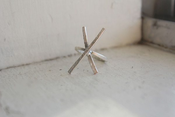 X marks the spot ring