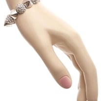 Silver Crystal Spikes Bracelet - Thumbnail 1
