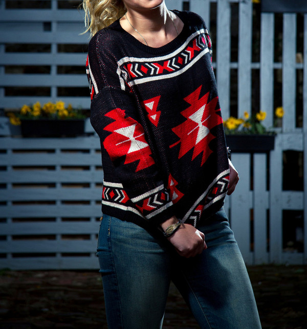 Aztec Print Sweater