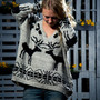 Reindeer Love Slouch Sweater-1