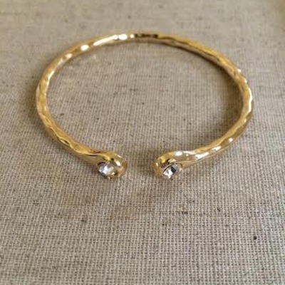 Mystic desert gold hammered bangle