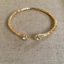 Mystic Desert Gold Hammered Bangle