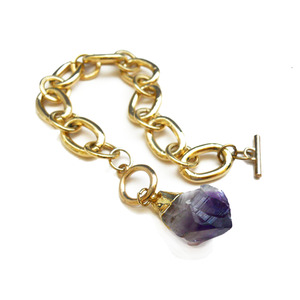Raw Amethyst Bracelet  - Thumbnail 2
