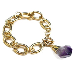 Raw Amethyst Bracelet 
