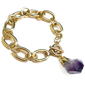 Raw Amethyst Bracelet  - Thumbnail 3