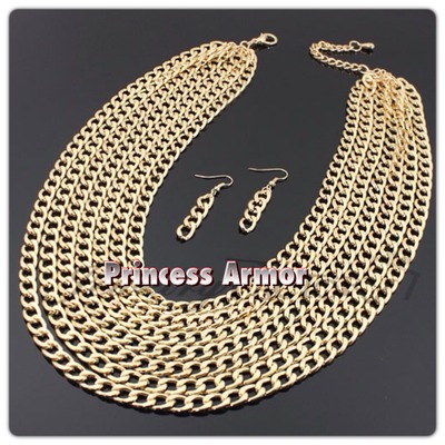 Multi layered chain necklace-tde