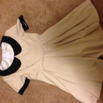 short sleeve peter pan collar dress (S)