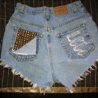 Frayed/Studded/Printed Denim - Thumbnail 2
