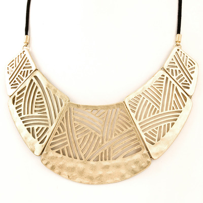 Filigree bib necklace