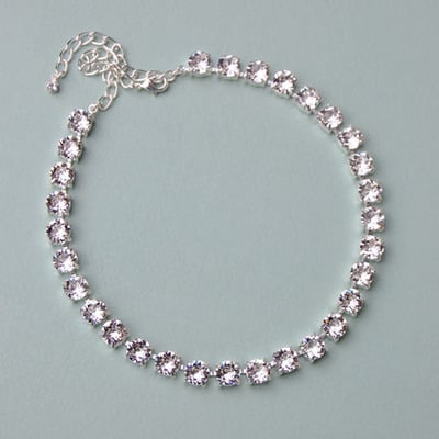 Wedding necklace in swarovski clear crystal by luxe in bloom