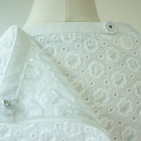 White eyelet bolero with chiffon slip - Thumbnail 3