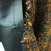 Tweed dress with see-through polka-dot sleeves - Thumbnail 4