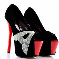 Rhinestone Stiletto Platform  - Thumbnail 1