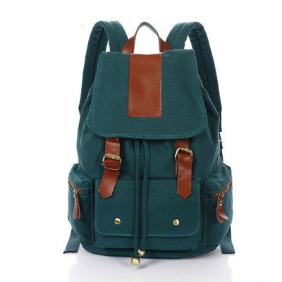 Vintage nice canvas with leather backpack