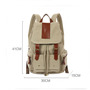Vintage Nice Canvas with leather Backpack-3
