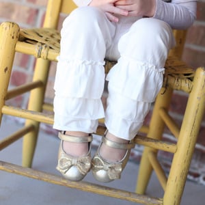 Cream Ruffle Pants