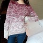 Womens Long Sleeve Gradient Sweater - Thumbnail 2