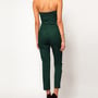 Ladies V-Neck Backless Jumpsuit - Thumbnail 2