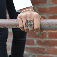 Lozenge Square Ring  - Thumbnail 1