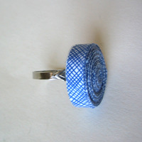 Eco Happy Ring - Adjustable in Blue - Thumbnail 3