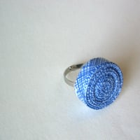 Eco Happy Ring - Adjustable in Blue - Thumbnail 4