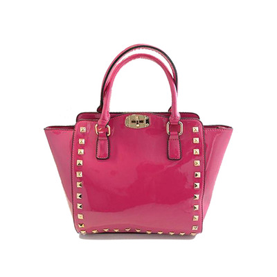 Patent leather rivet design purse
