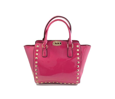 Patent Leather Rivet Design Purse