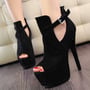 Ladies Ankle Strap Peep Toe  - Thumbnail 2