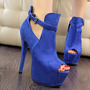 Ladies Ankle Strap Peep Toe  - Thumbnail 1