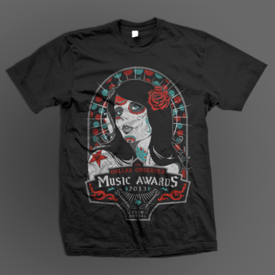 Dallas observer music awards 25th anniversary tee