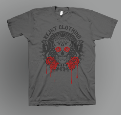 Blood Roses on Charcoal Crewneck