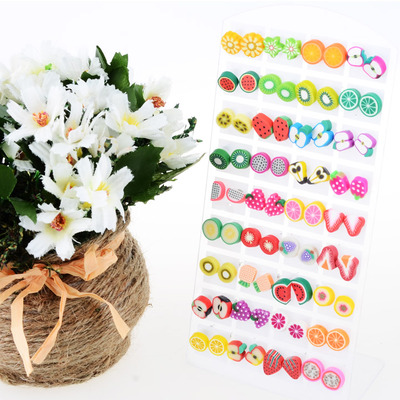36 pair fruit earrings