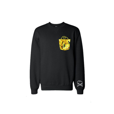 Peek a boo pocket crewneck