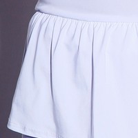 Peplum High Split Jumpsuit - White - Thumbnail 4