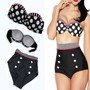 Vintage Pin Up High Waist Bikini Set-1