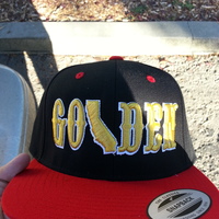 GOLDEN Snapback Black and Red - Thumbnail 1