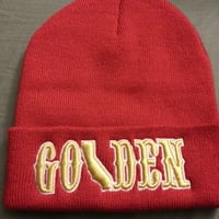 GOLDEN Beanie Red - Thumbnail 1