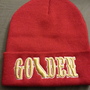GOLDEN Beanie Red-1